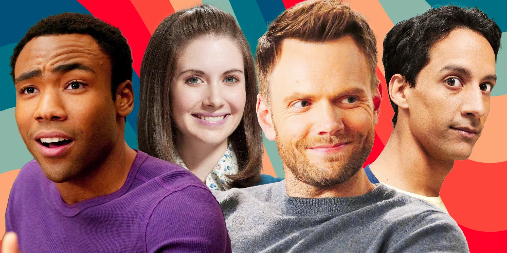 Collage of Abed, Jeff, Annie and Troy from Community Image