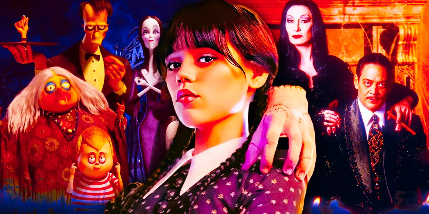 Collage of Addams Family adaptations Image