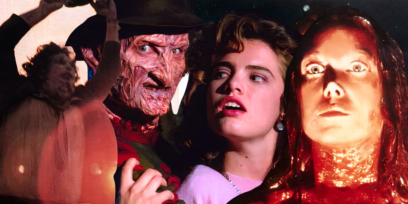 Collage of Carrie, Freddie Krueger, and Leatherface Image