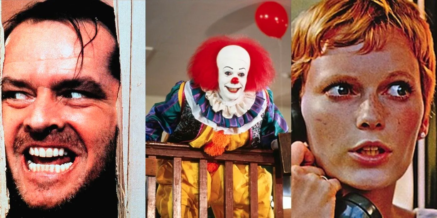 Collage of images from horror movies Image