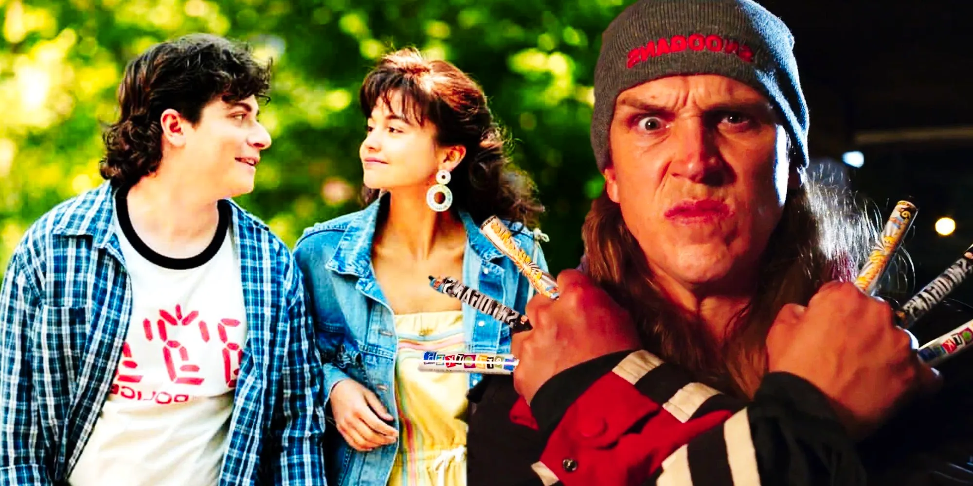 Collage of Jason Mewes in Clerks III and Brian and Melody in The 430 Movie Image