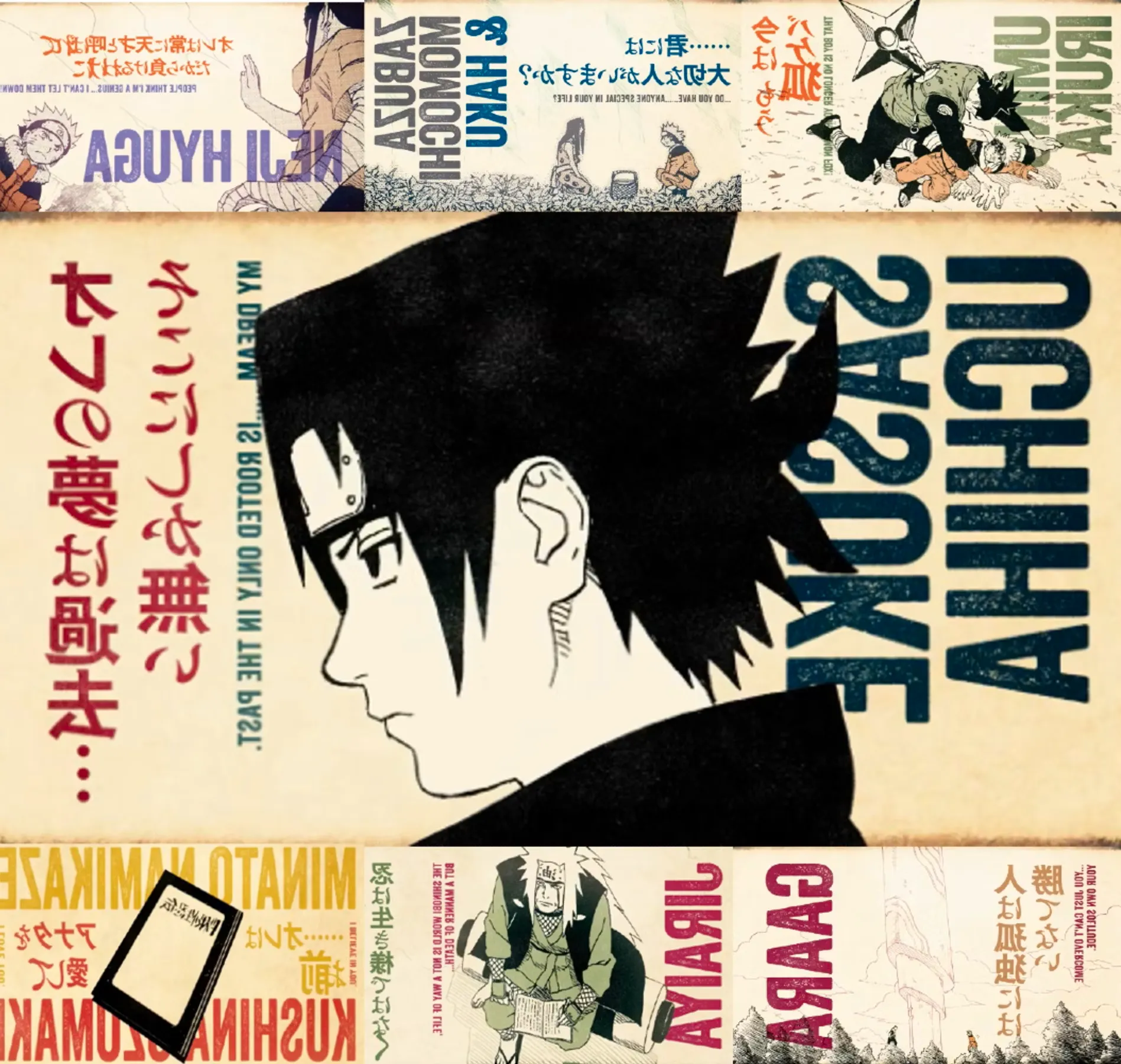 Collage of Naruto characters Image