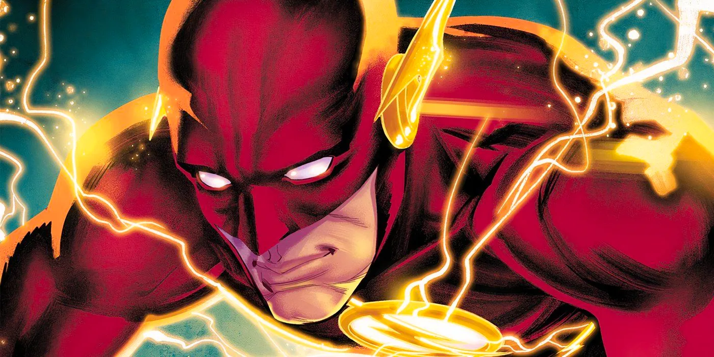 Comic art of Flash covered in lightning Image