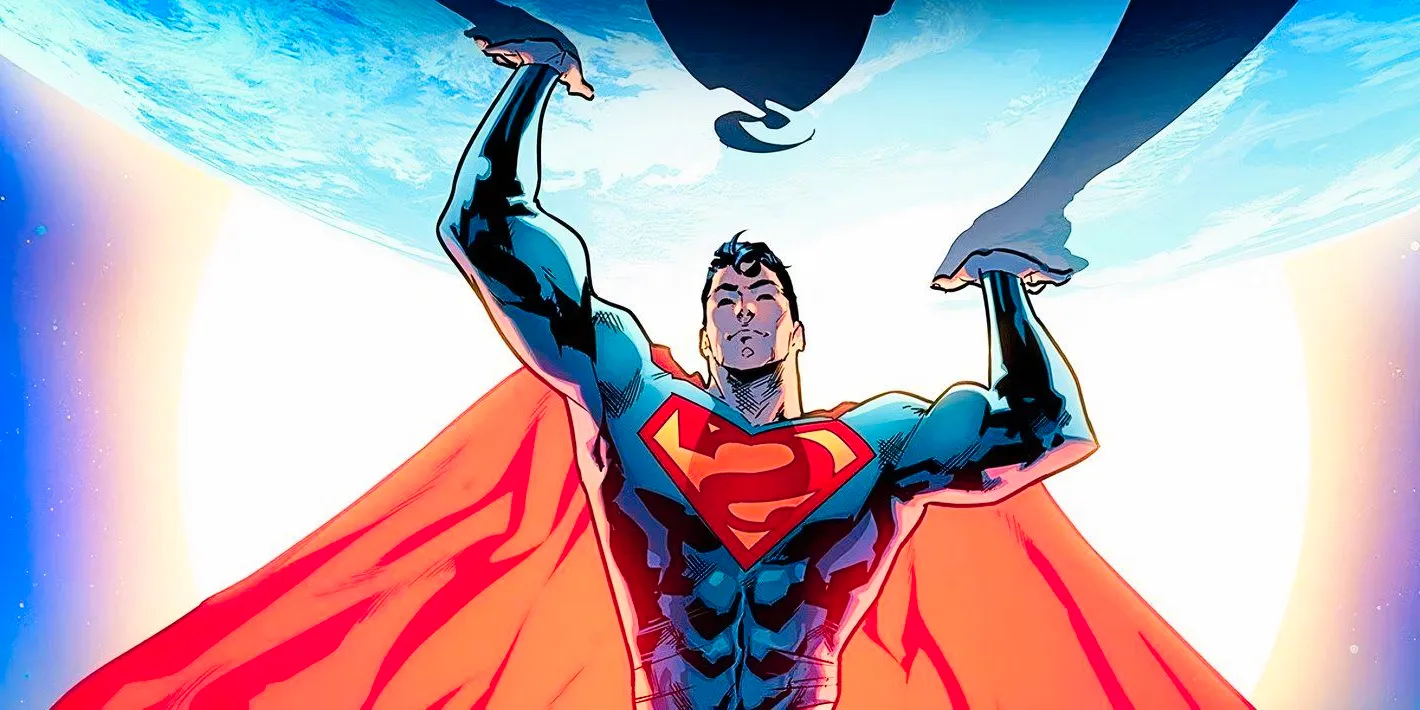 Comic book art: Superman holding up the Earth like the Greek god Atlas. Image