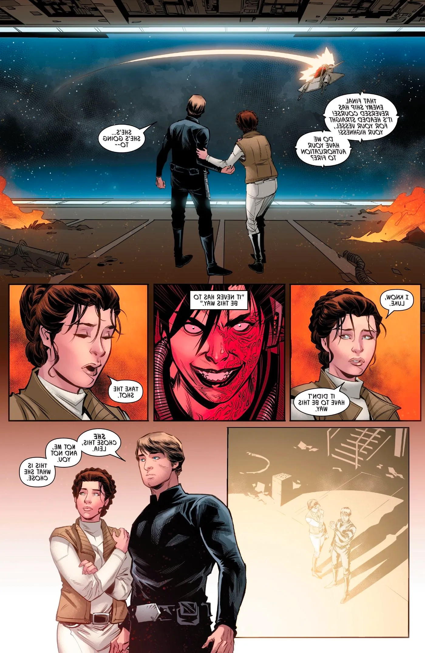 Commander Zahra Dies in Star Wars #49 Image