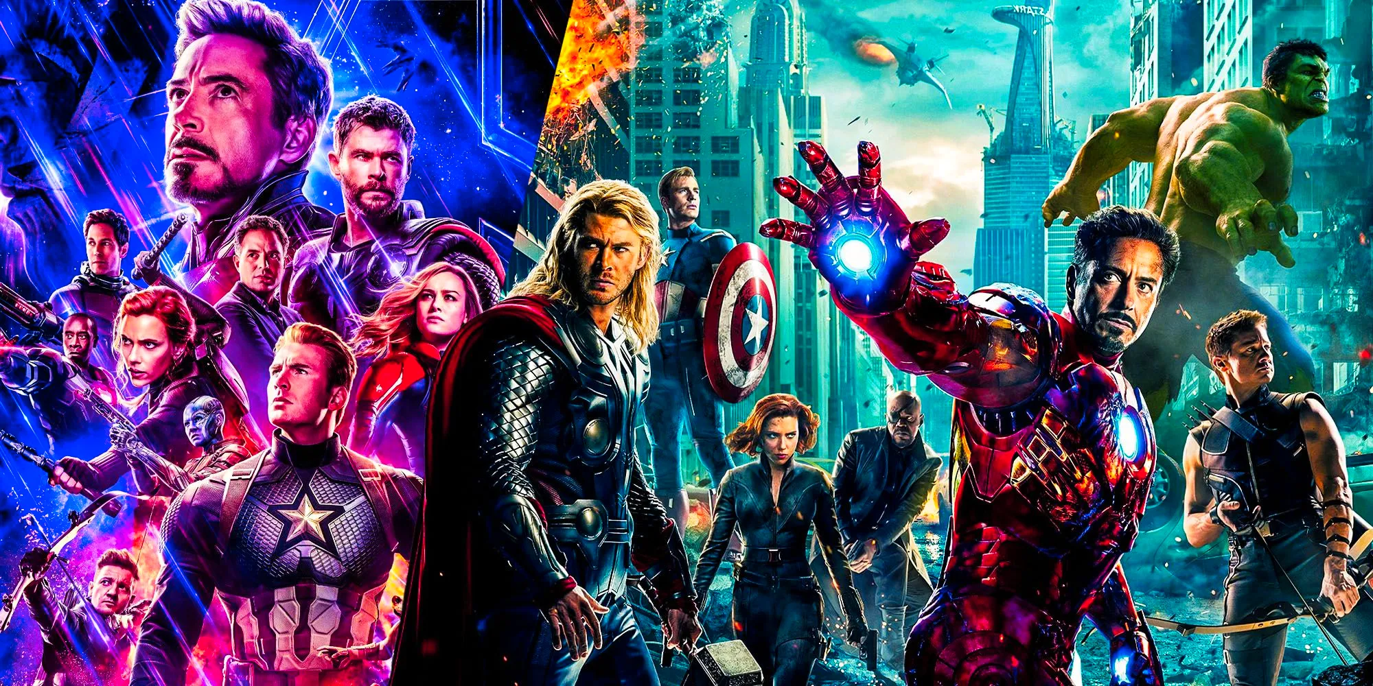 Composite Image Of Avengers 2012 Cast With Avengers: Endgame Cast Image