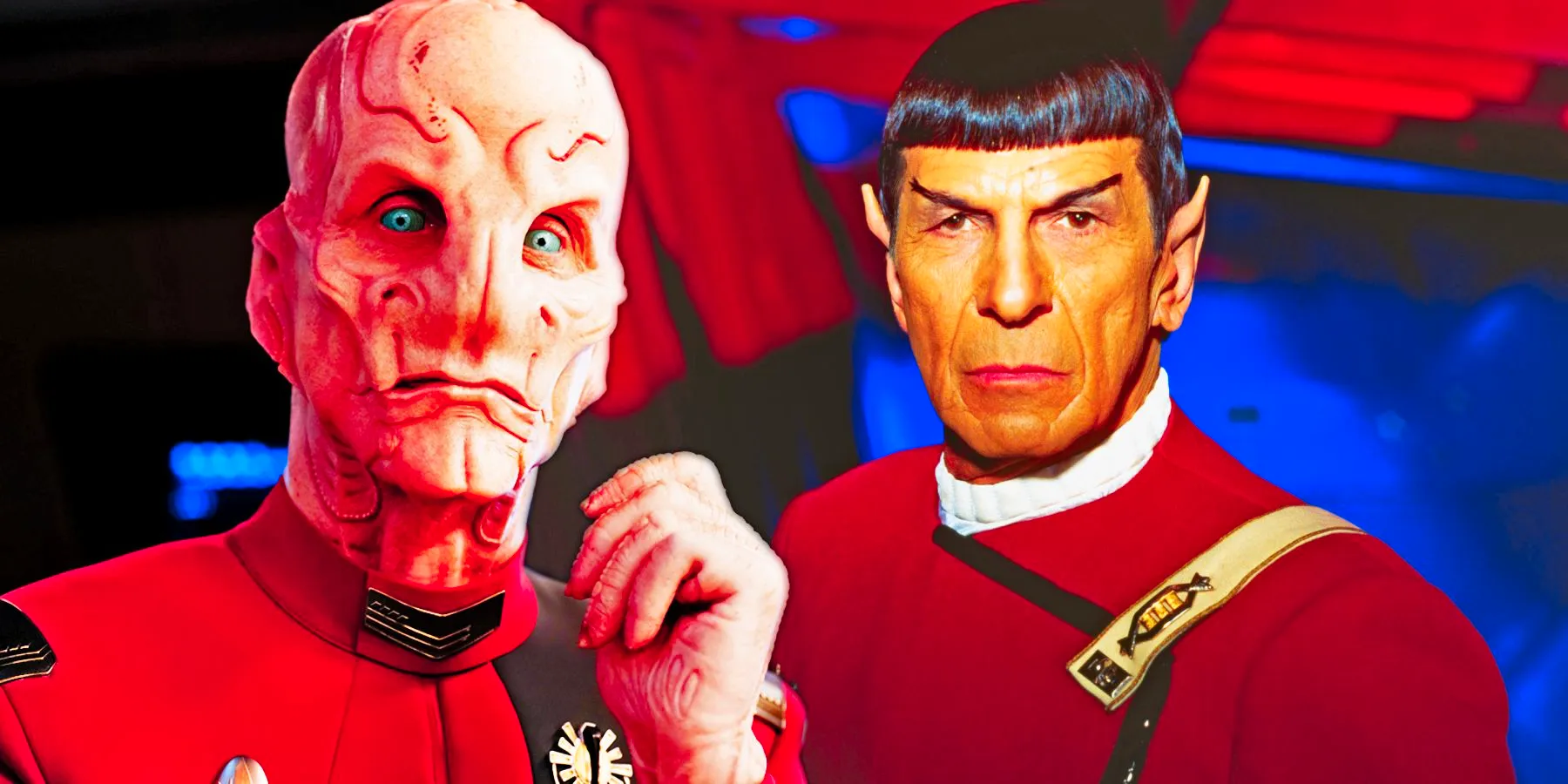 Composite image of Captains Spock and Saru from Star Trek Image