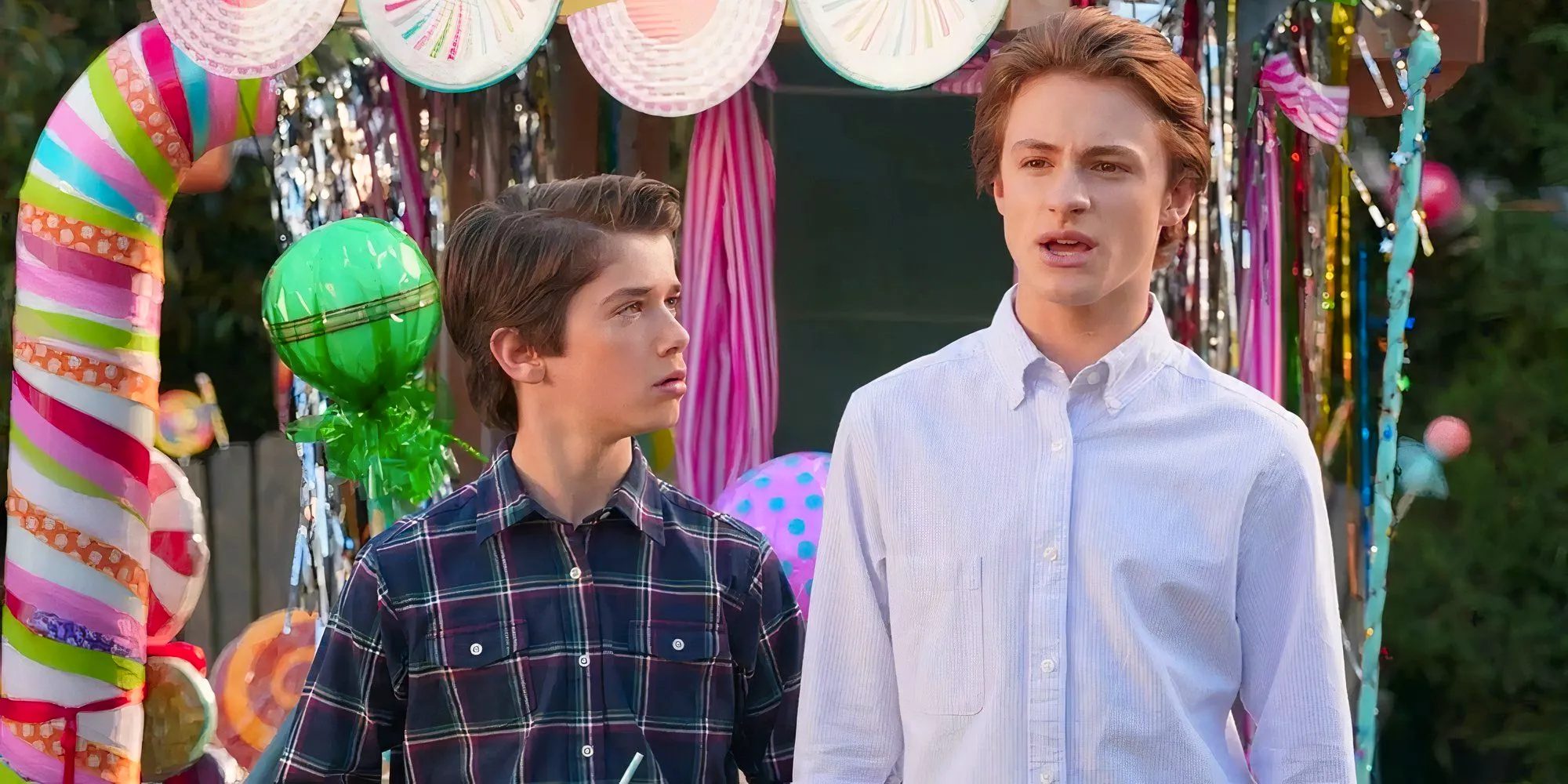 Cooper and Oliver at a birthday party in the first season of American Housewife Image