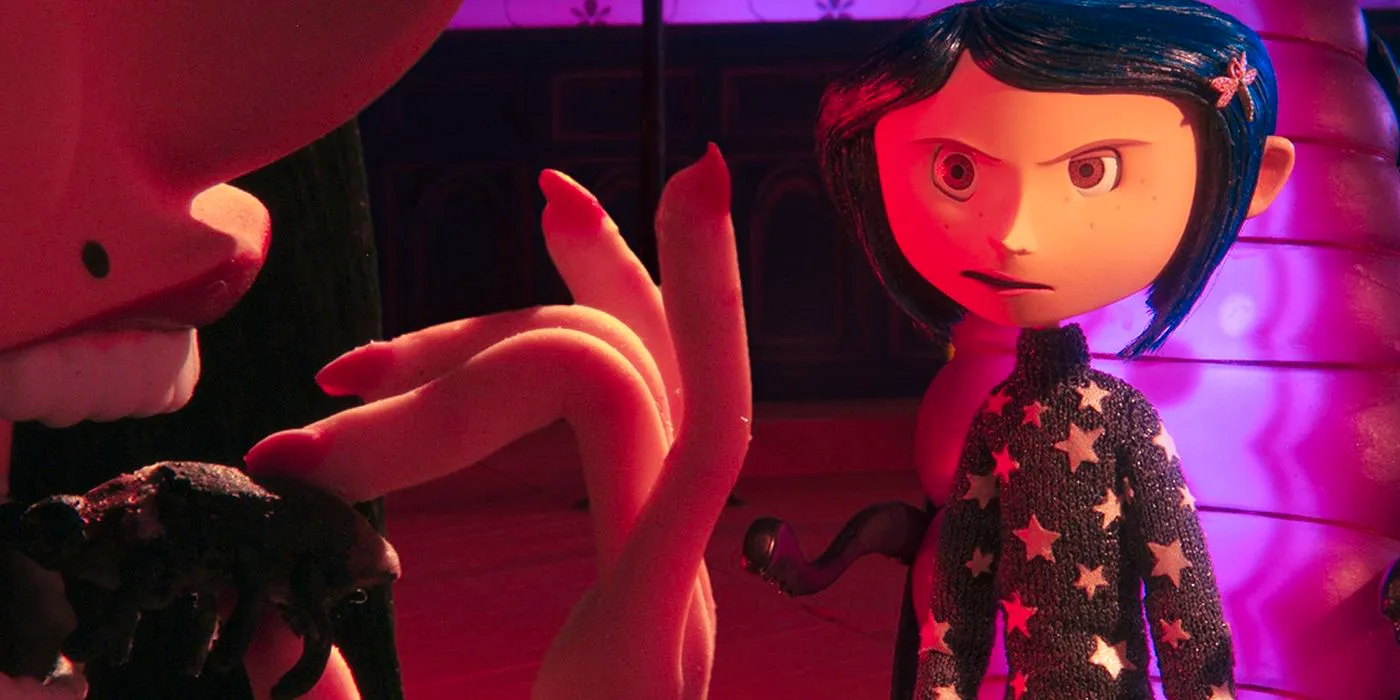 Coraline looks angry in Coraline Image