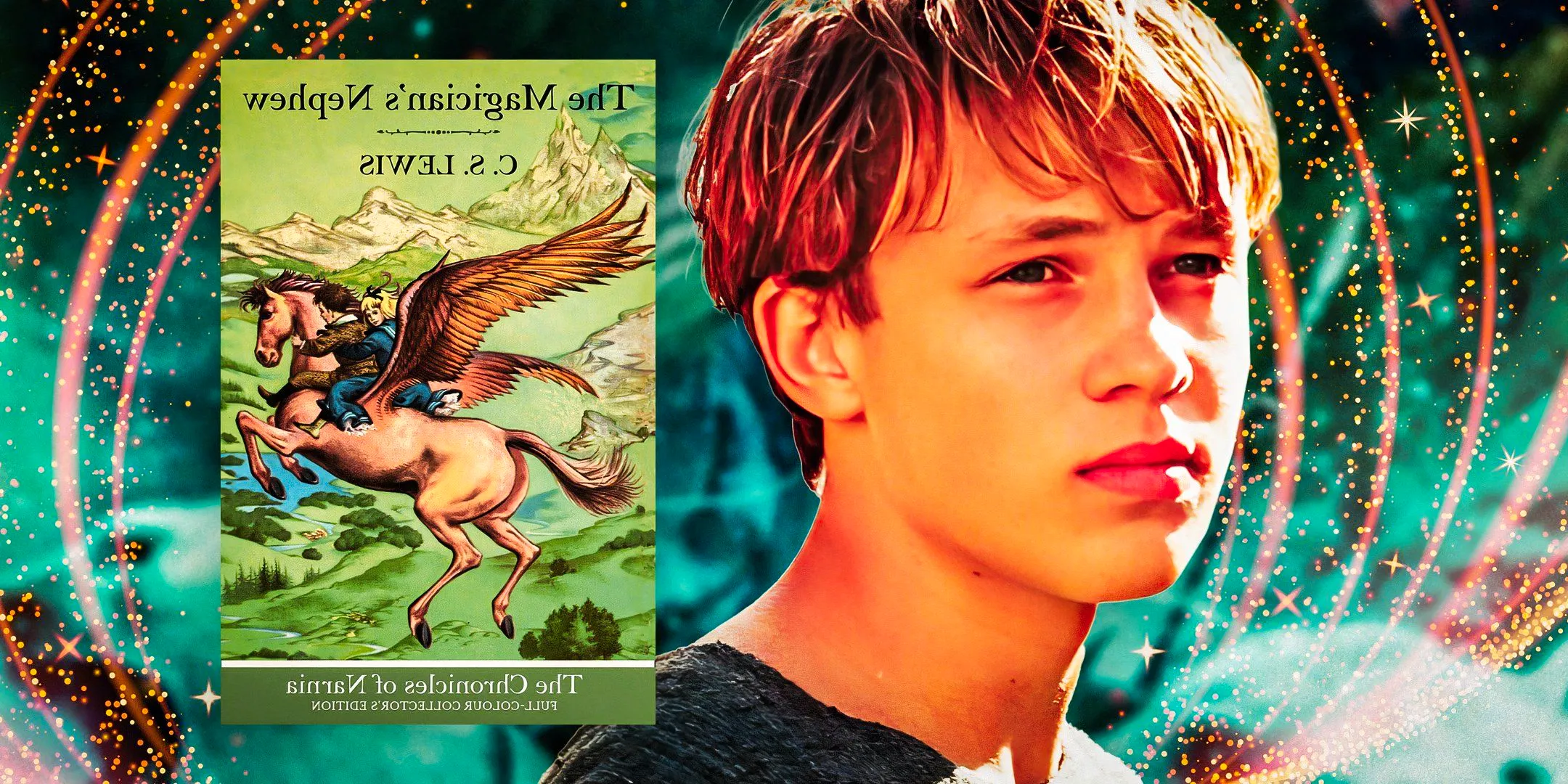 Cover of The Magician's Nephew & William Moseley as Peter from The Chronicles of Narnia movies Image