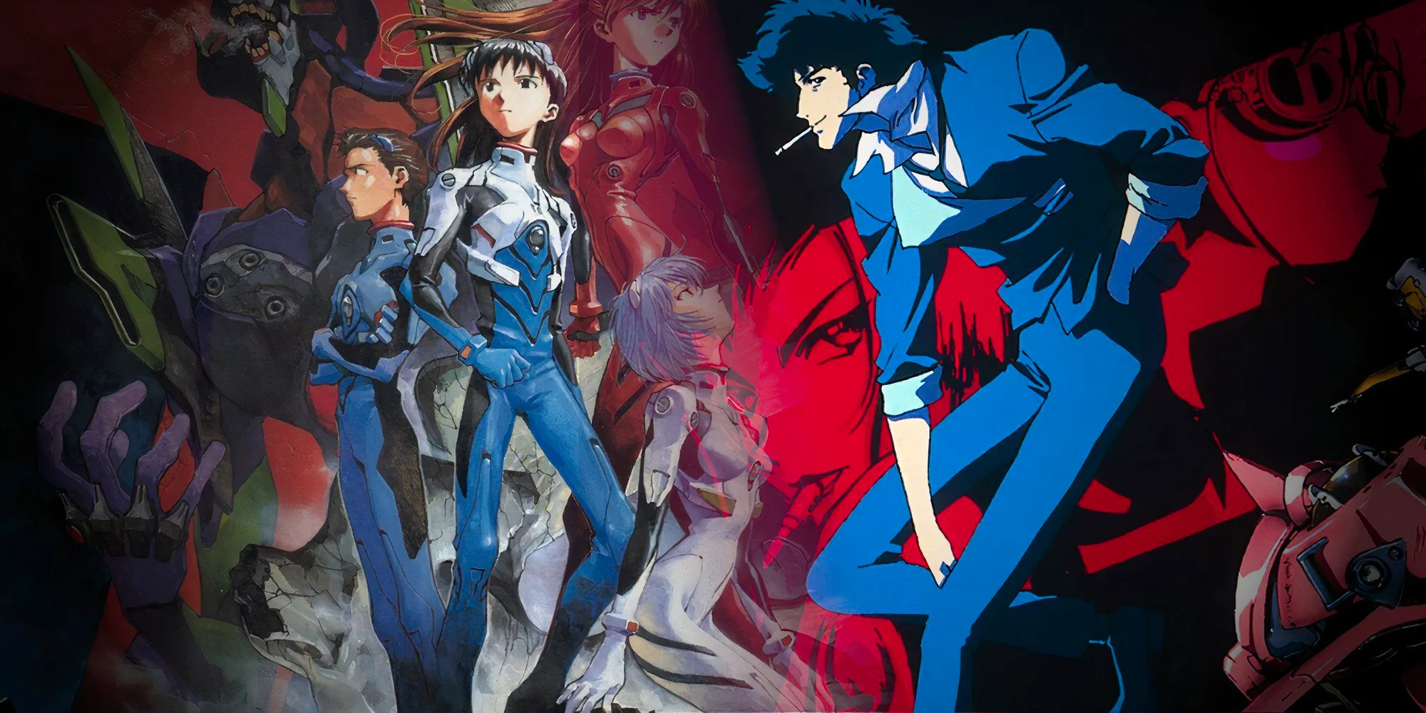 Cowboy Bebop and Neon Genesis Evangelion Superimposed Image