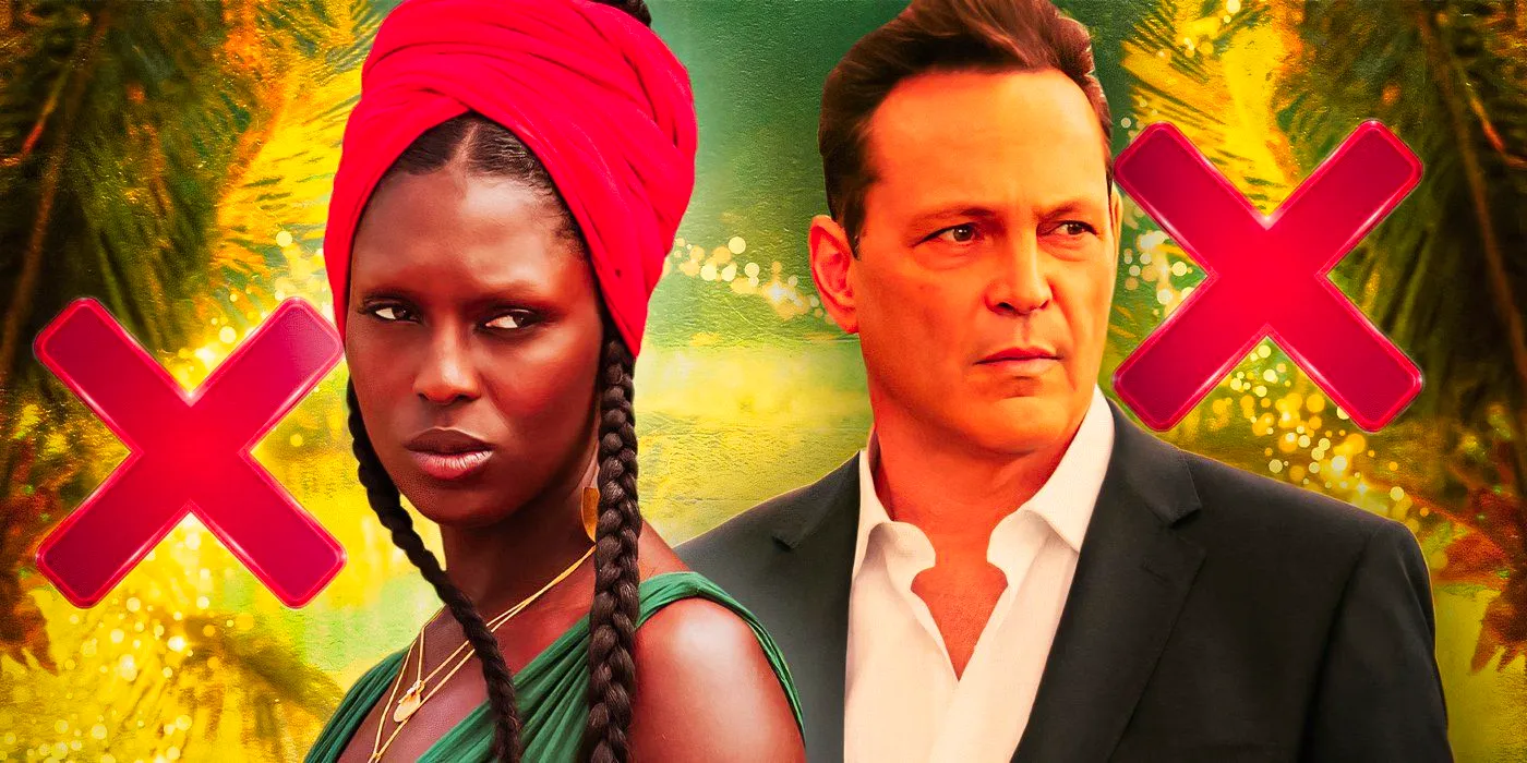 Custom Bad Monkey image of Vince Vaughn as Andrew Yancy and Jodie Turner-Smith as the Dragon Queen Image