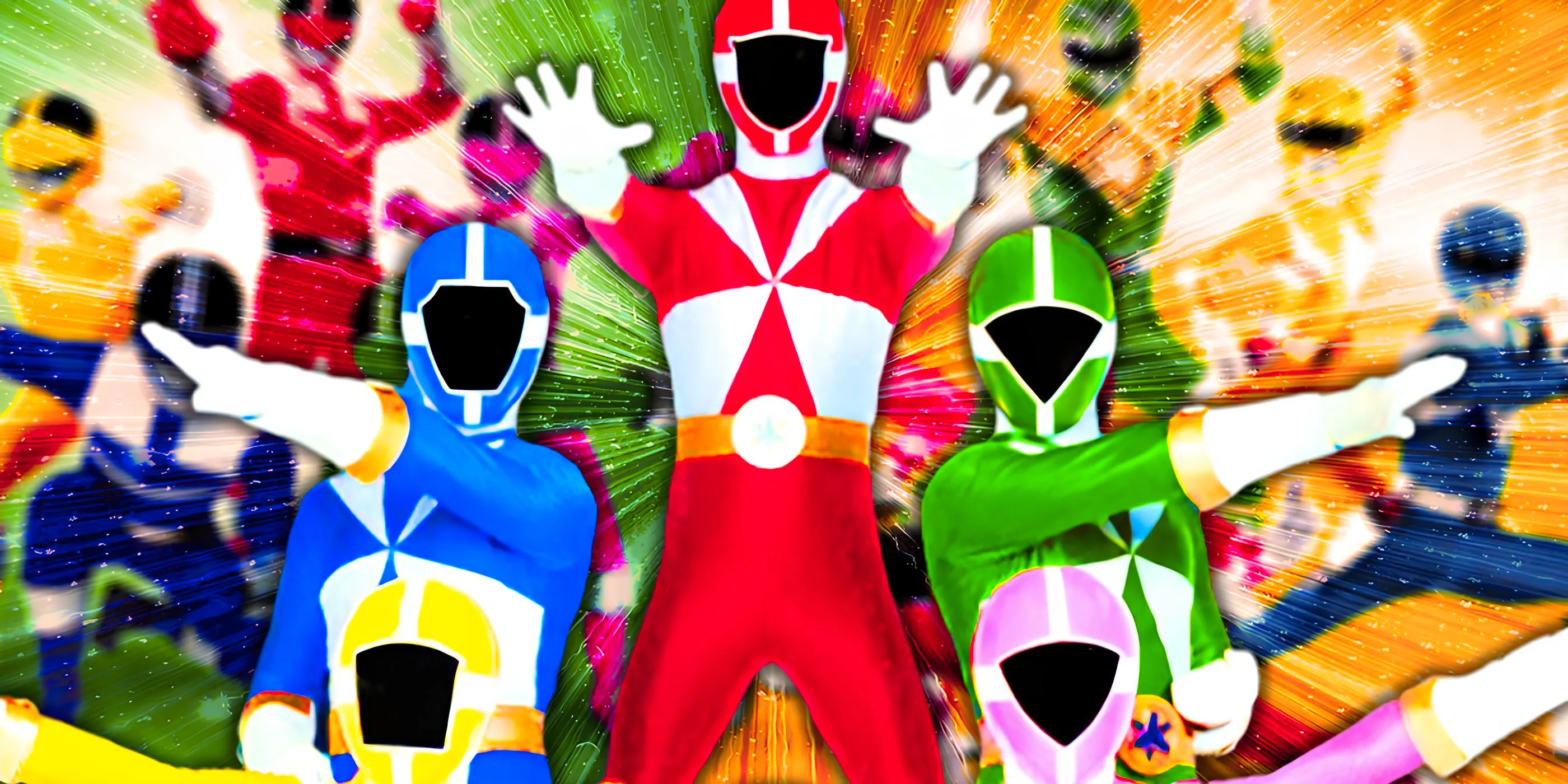 Custom image of Mighty Morphin, Lightspeed Rescue, and Time Force Power Rangers Image