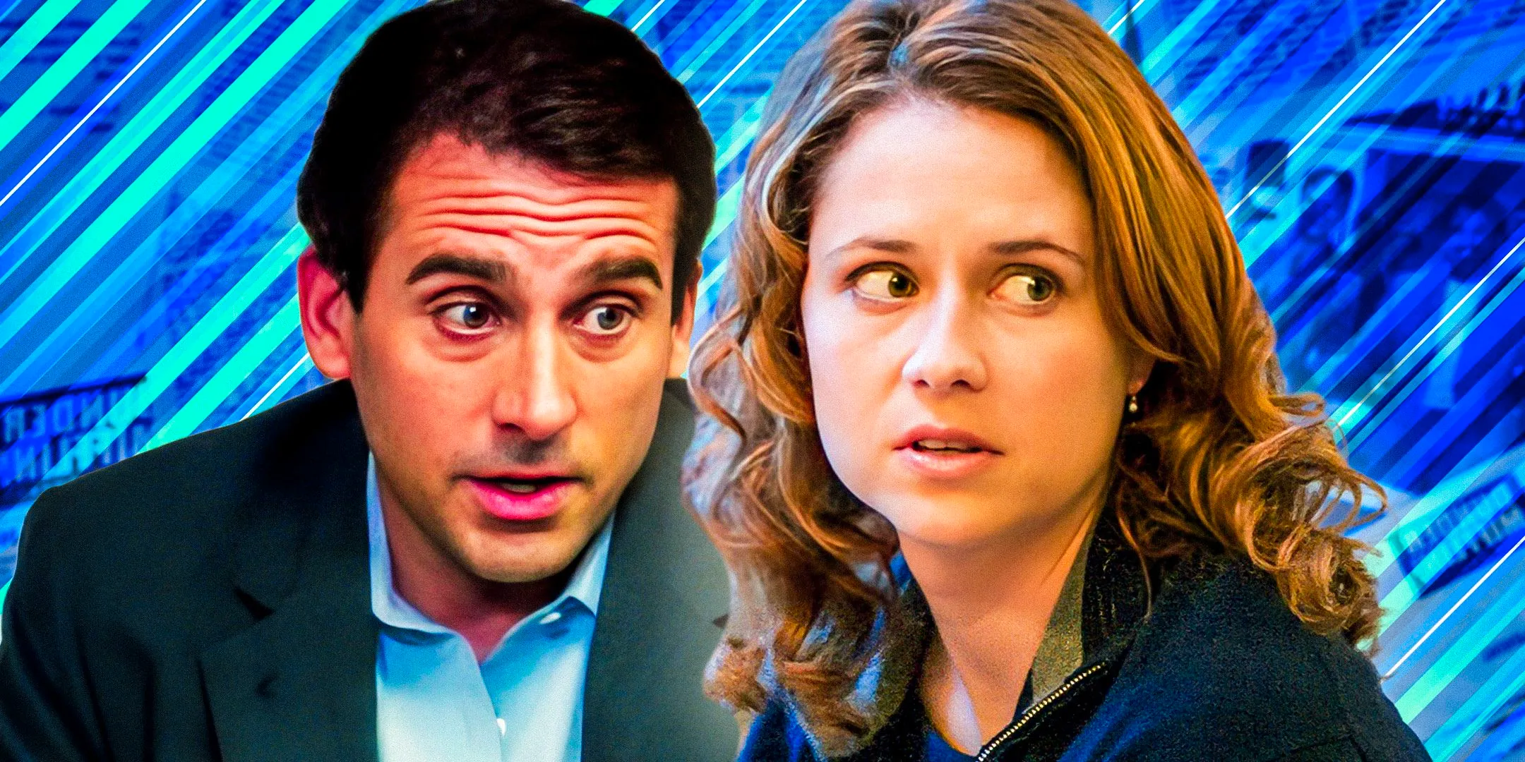 Custom image of Pam and Michael in The Office Image