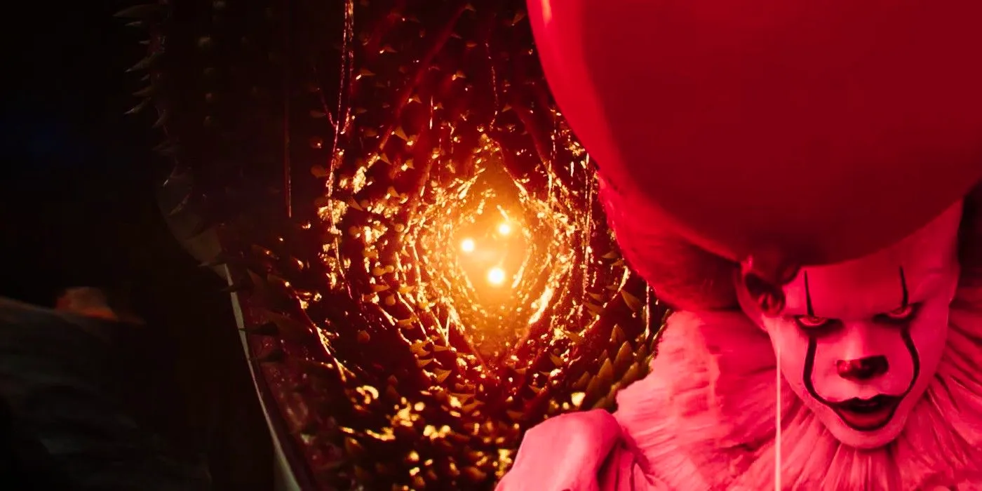 Custom image of Pennywise with a balloon and the deadlights in It Image