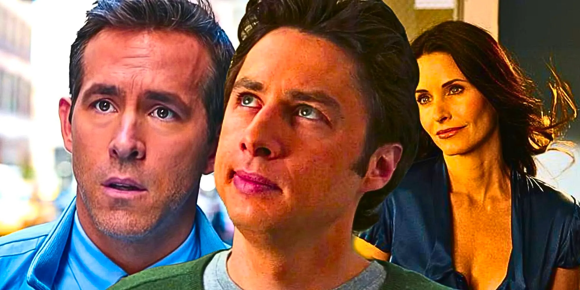 Custom Scrubs image of Courtney Cox, Zach Braff, and Ryan Reynolds Image