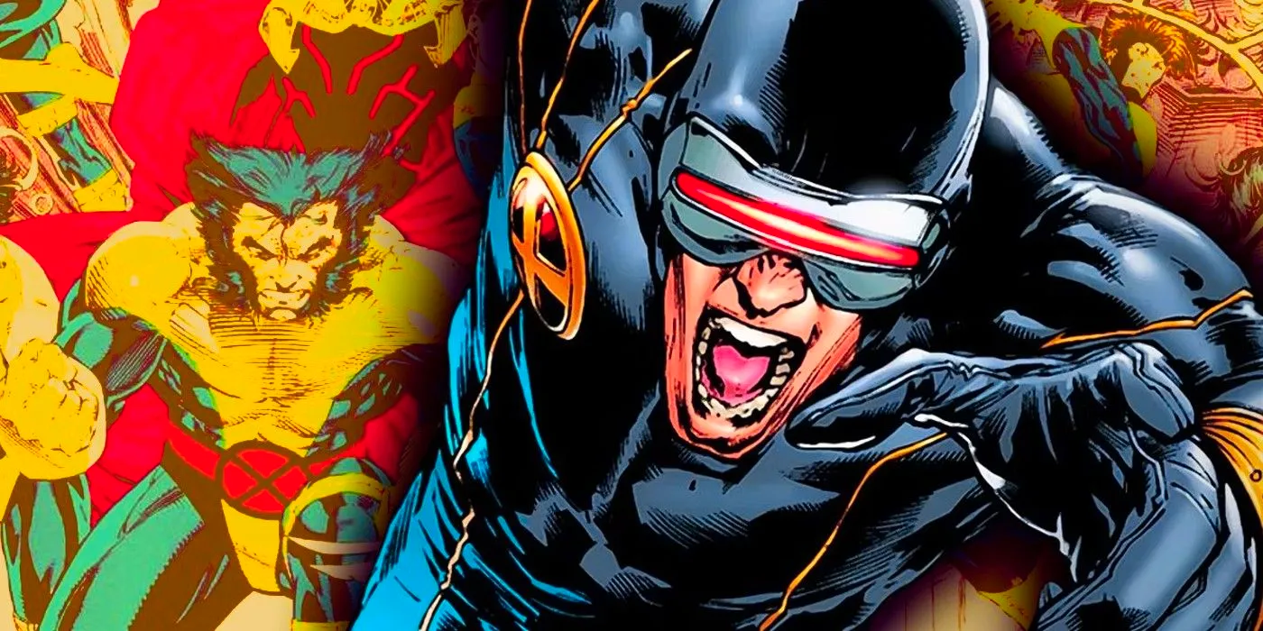 cyclops with classic x-men comic cover 2 Image