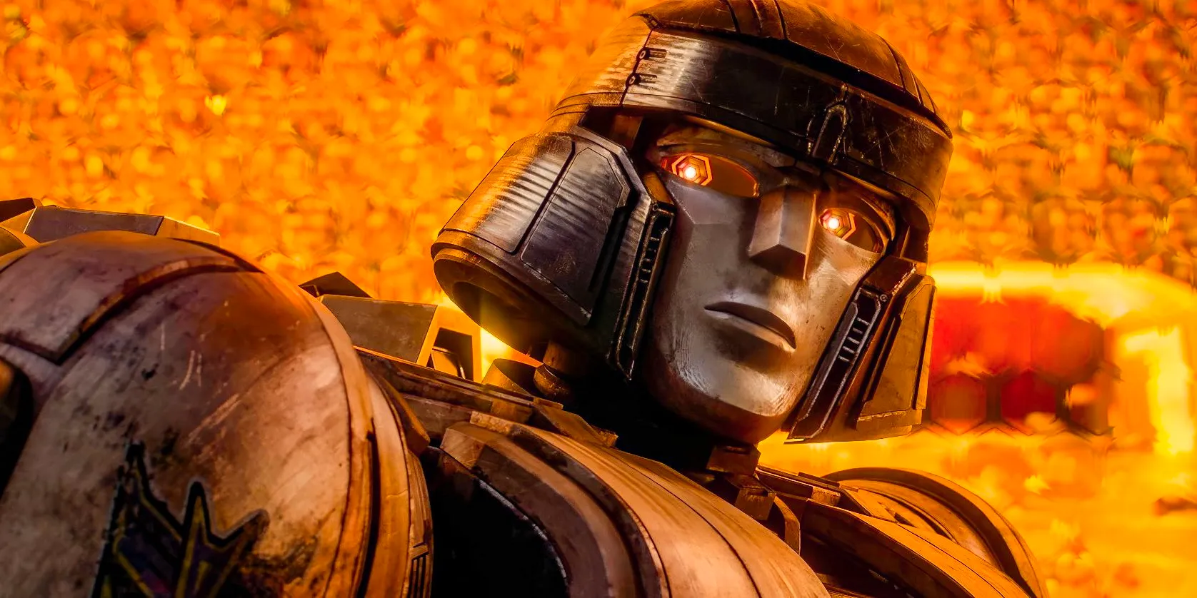 D-16 / Megatron looking over his shoulder in Transformers One Image