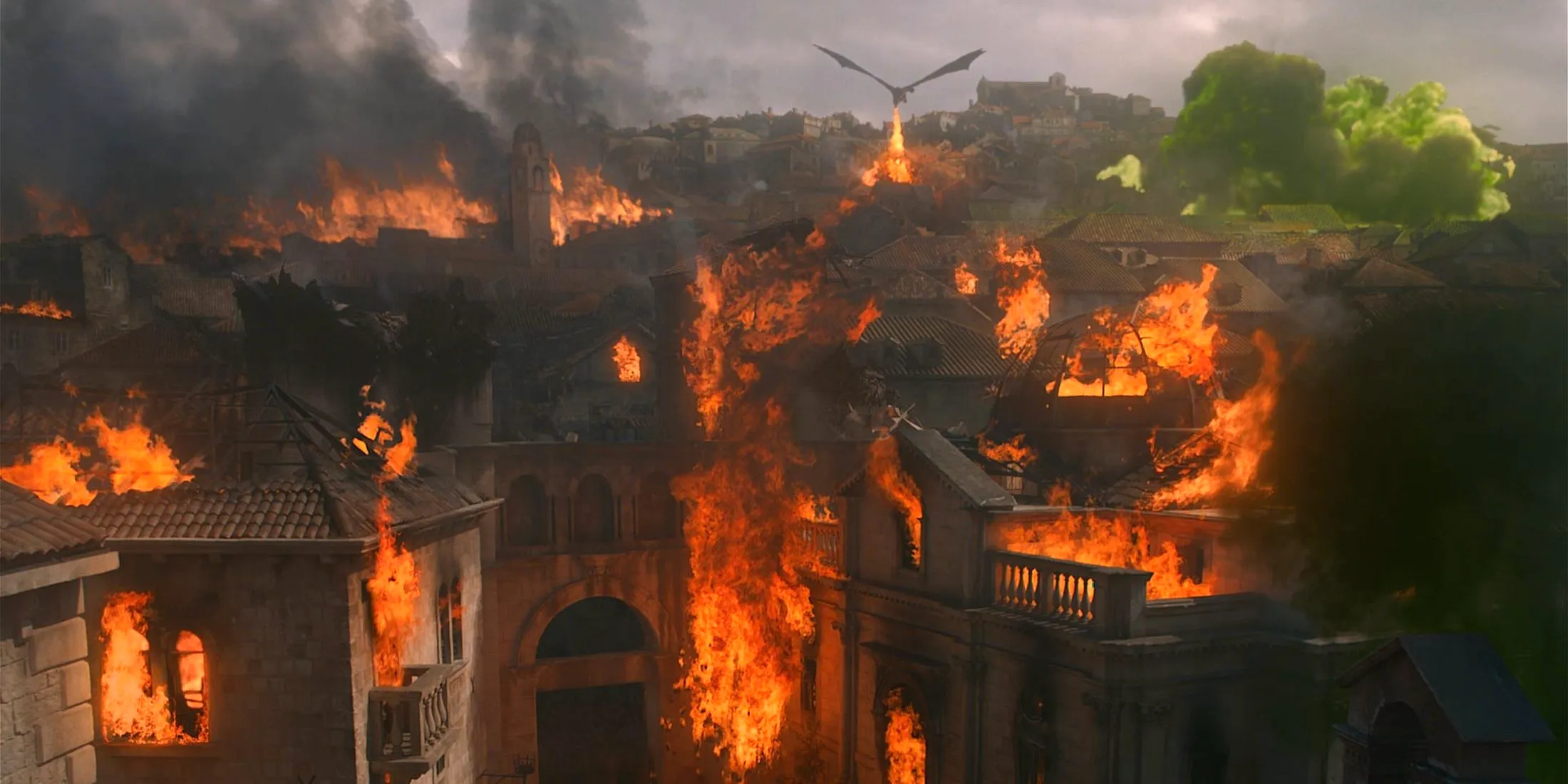 Daenerys and Drogon destroy King's Landing in Game of Thrones season 8, episode 5, 