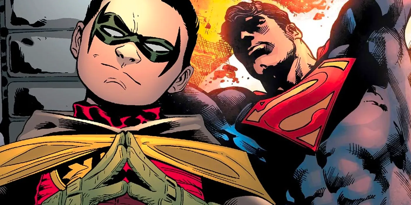 Damian Wayne Robin and Superman DC Image