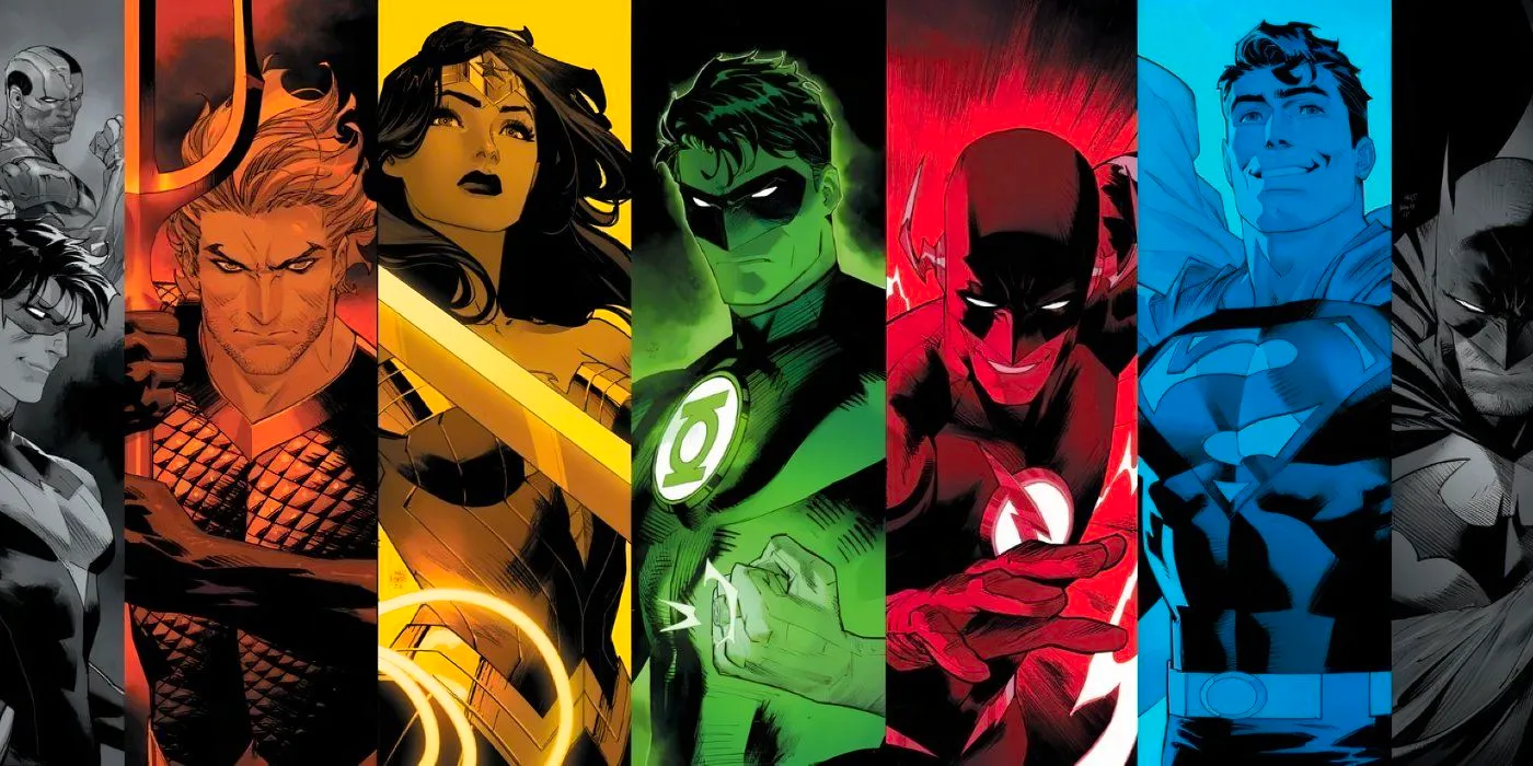 Dan Mora art Batman Flash superman Aquaman Green Lantern Wonder Woman Shazam Nightwing Titans Image