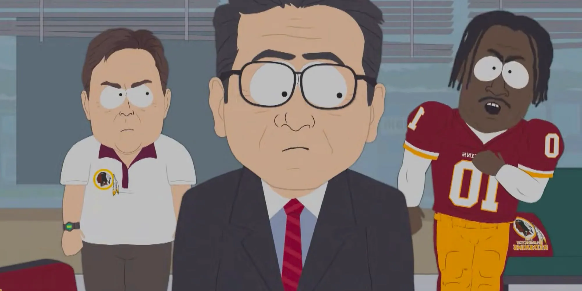 Dan Snyder, RGIII, and the Washington coach in South Park Image