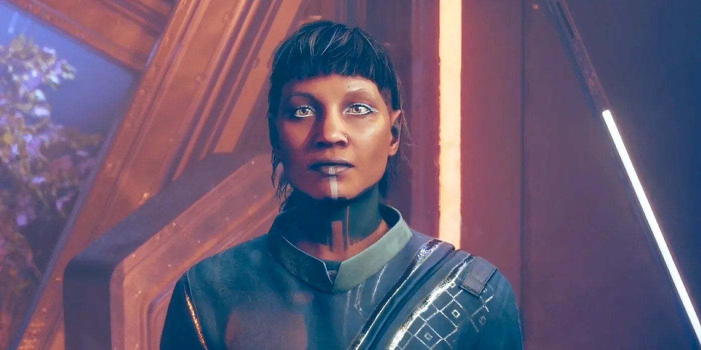 Danika before the duel between Amila and Borhal in Starfield Shattered Space Image