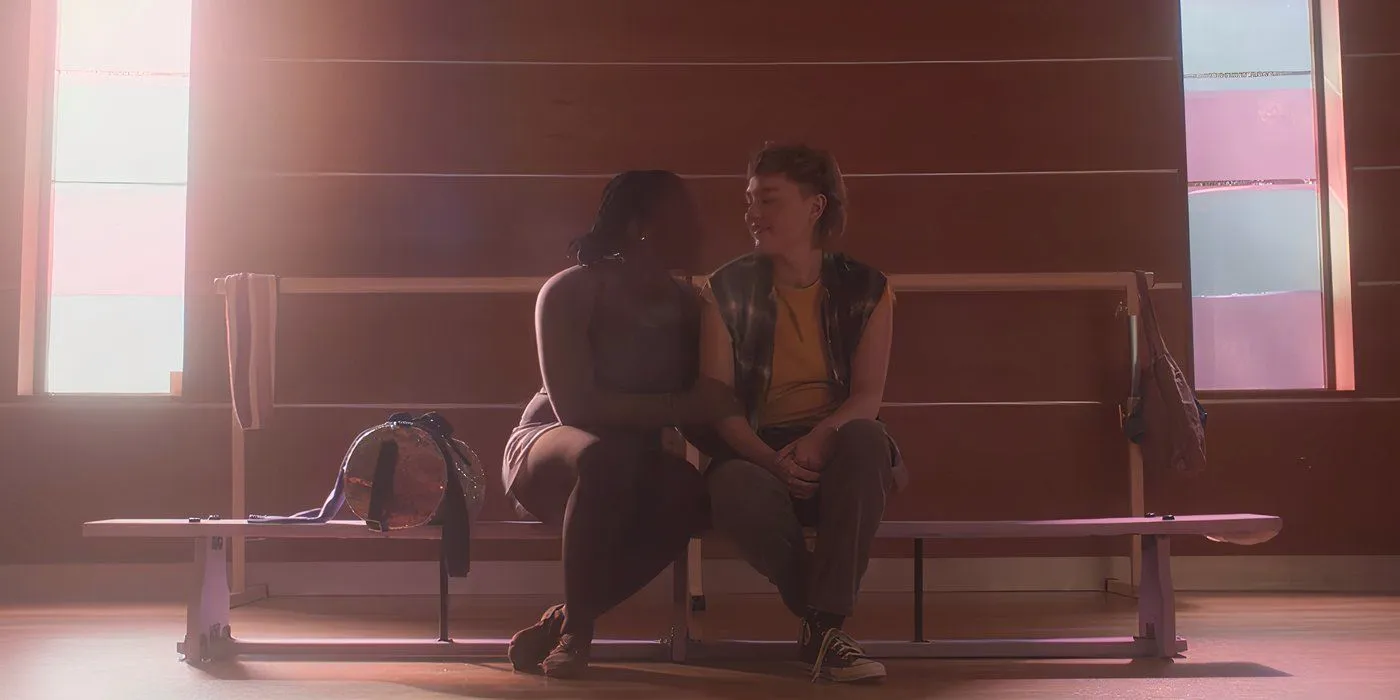 Darcy and Tara staring lovingly into each other's eyes in Heartstopper season 3 (2024) Image