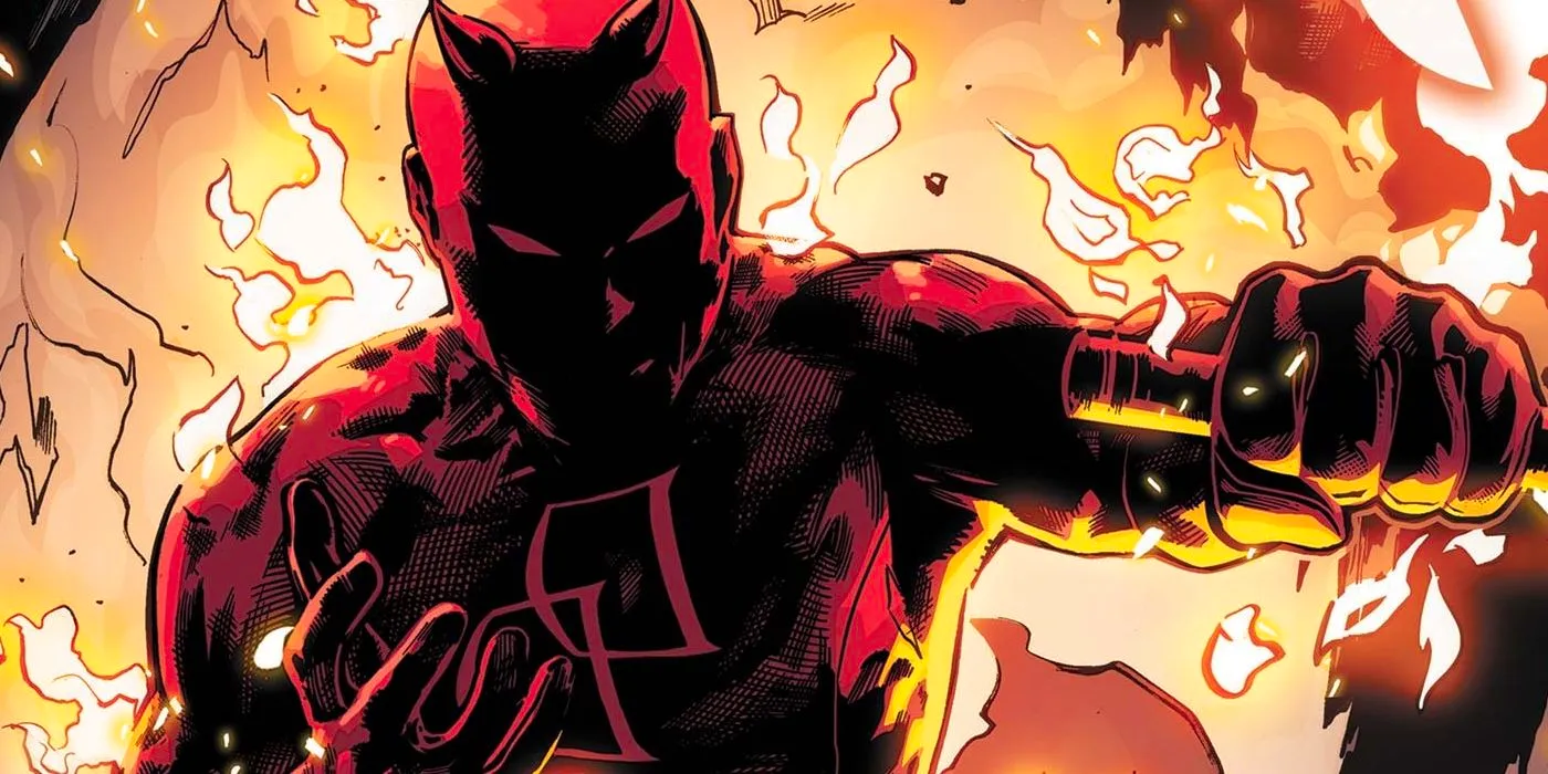 Daredevil on Fire Marvel Image