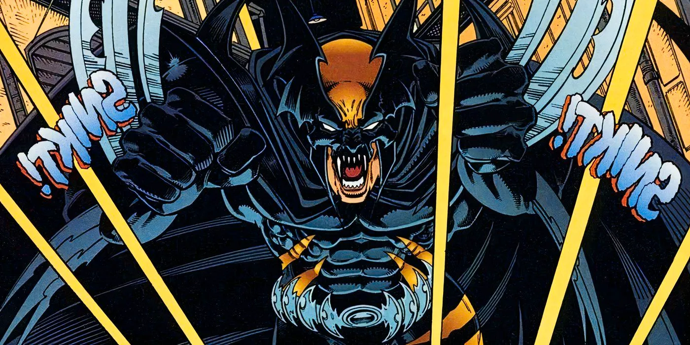 Dark Claw unleashing his claws as he dives towards readers Image