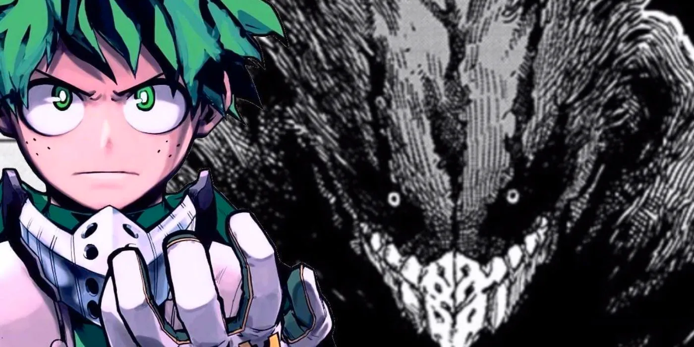 Dark Deku next to regular Deku Image