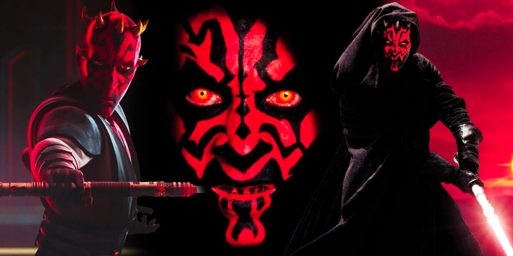 Darth Maul in The Phantom Menace and The Clone Wars. Image