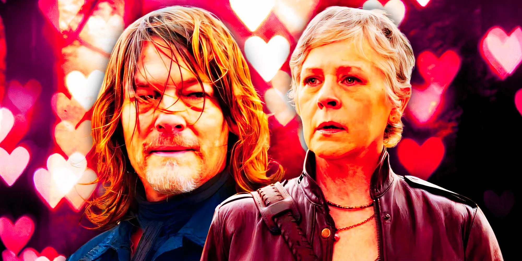 Daryl & Carol from The Walking Dead: Daryl Dixon with hearts. Image