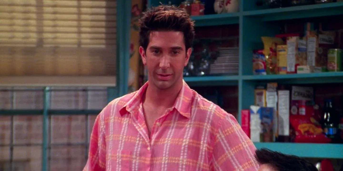 David Schwimmer as Ross Geller looks confused in the Friends Episode 