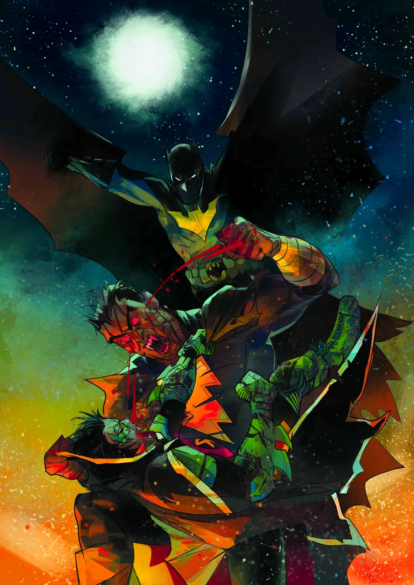 DC vs Vampires World War V 3 Main Cover Solicits: the Dark Knight attacks a vampire version of Black Adam. Image