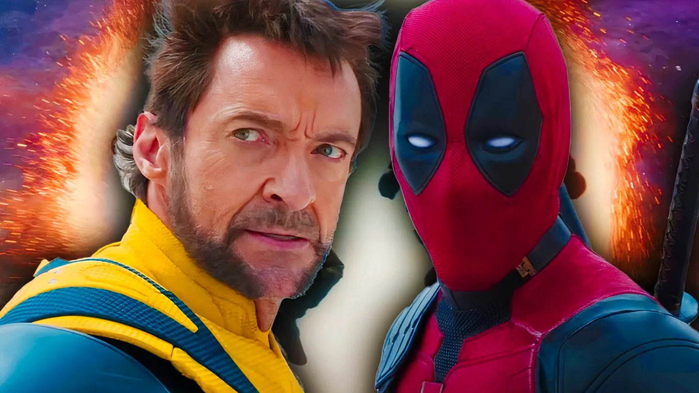 Deadpool and Wolverine from the MCU with a portal behind them. Image