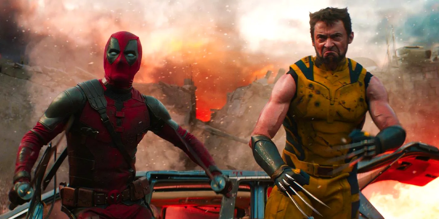 Deadpool and Wolverine running into battle in Deadpool & Wolverine's official trailer Image