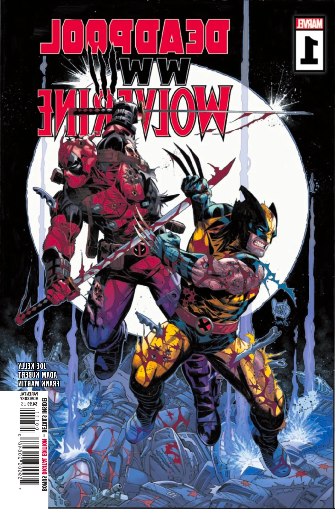 Deadpool & Wolverine: WWIII #1 comic cover featuring Wolverine and Deadpool. Image