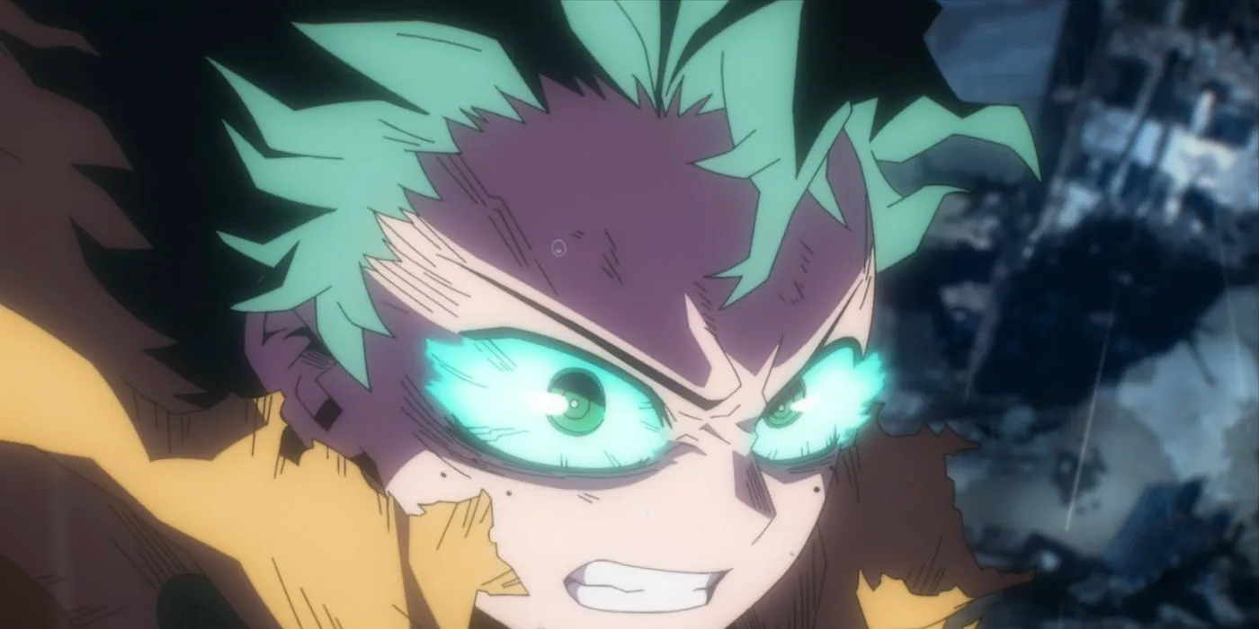 Deku's Eyes glow with power in the preview for episode 17. Image