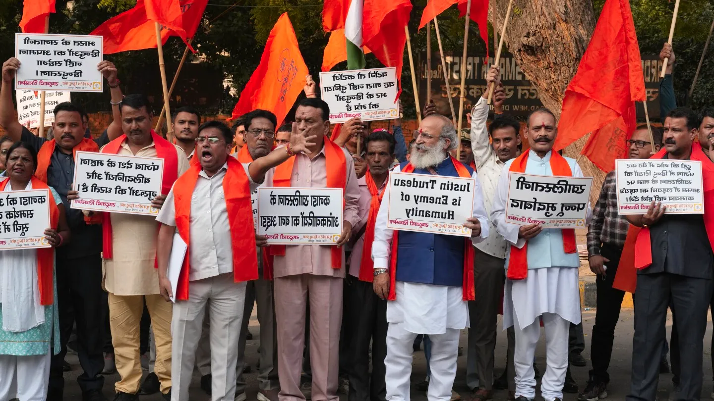 Demonstration outside Canadian Hindu temple broken up after police spotted weapons Image