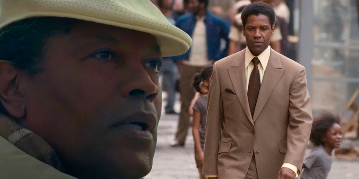 Denzel Washington and Clarence Williams III as Frank Lucas and Bumpy Johnson in American Gangster Image