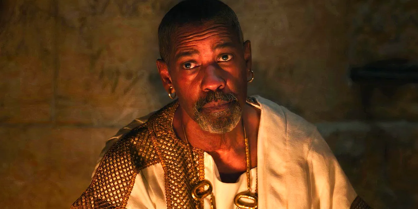 Denzel Washington as Macrinus in Gladiator 2 Image