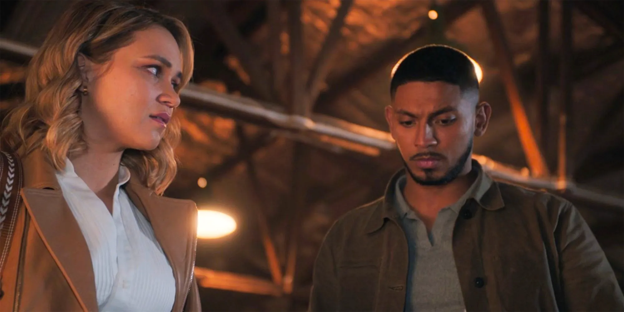 DeShawn and Evie looking serious in NCIS Sydney Image