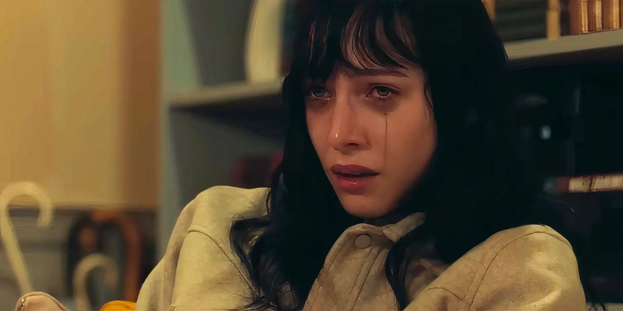 Devon Ross as Aria crying in Depravity Image