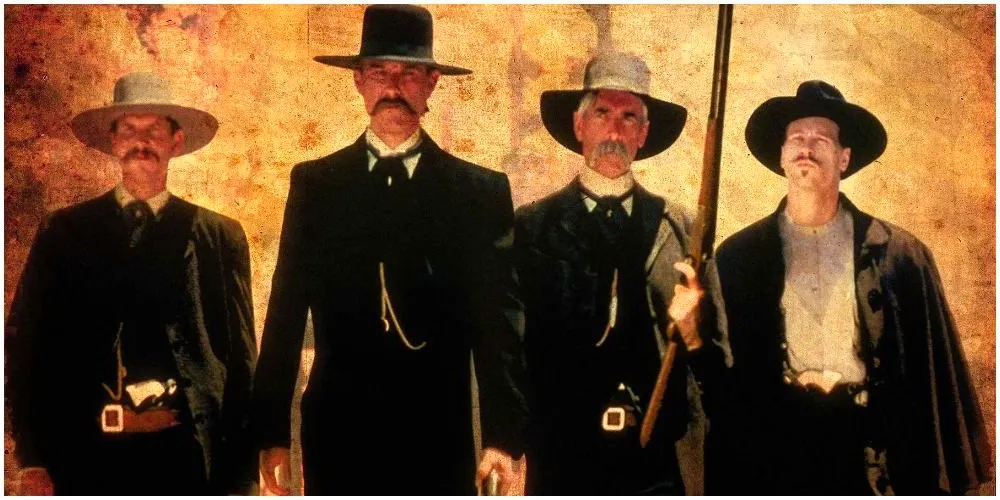 Doc Holliday, Wyatt Earp, and some other posse members in Tombstone. Image