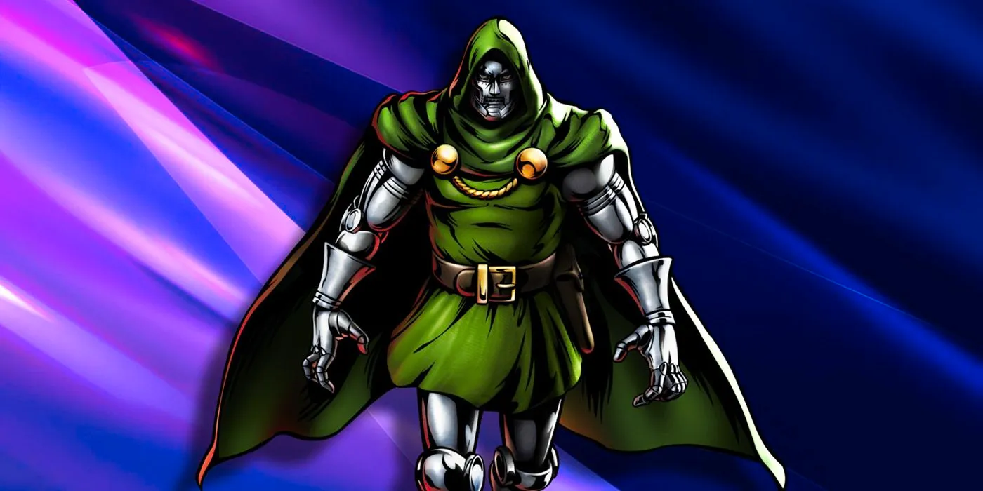 Doctor Doom walking towards the screen in Ultimate Marvel vs. Capcom 3 Image