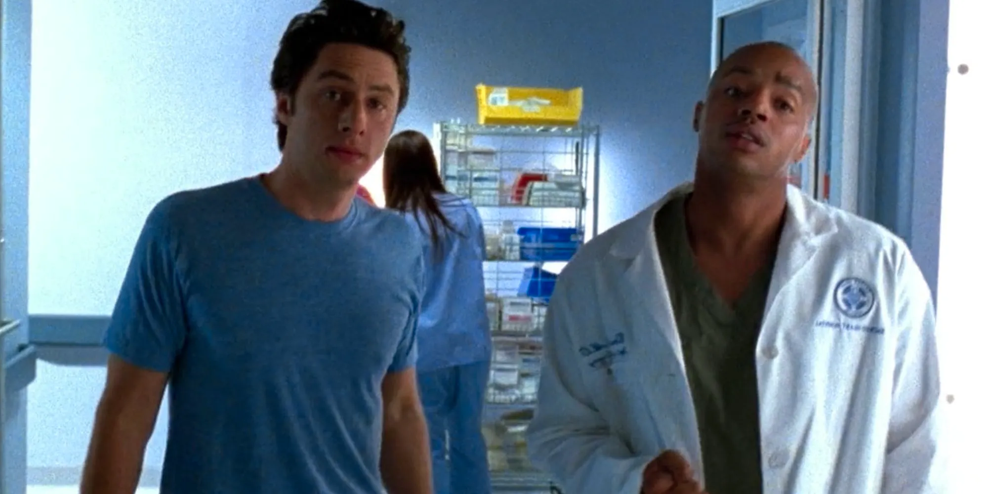 Donald Faison as Turk and Zach Braff as JD in Scrubs Image