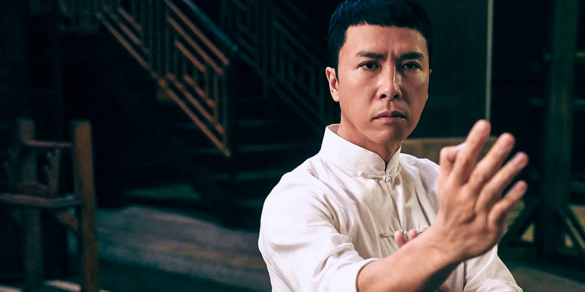 Donnie Yen adopting a Wing Chun stance as the legendary Ip Man Image