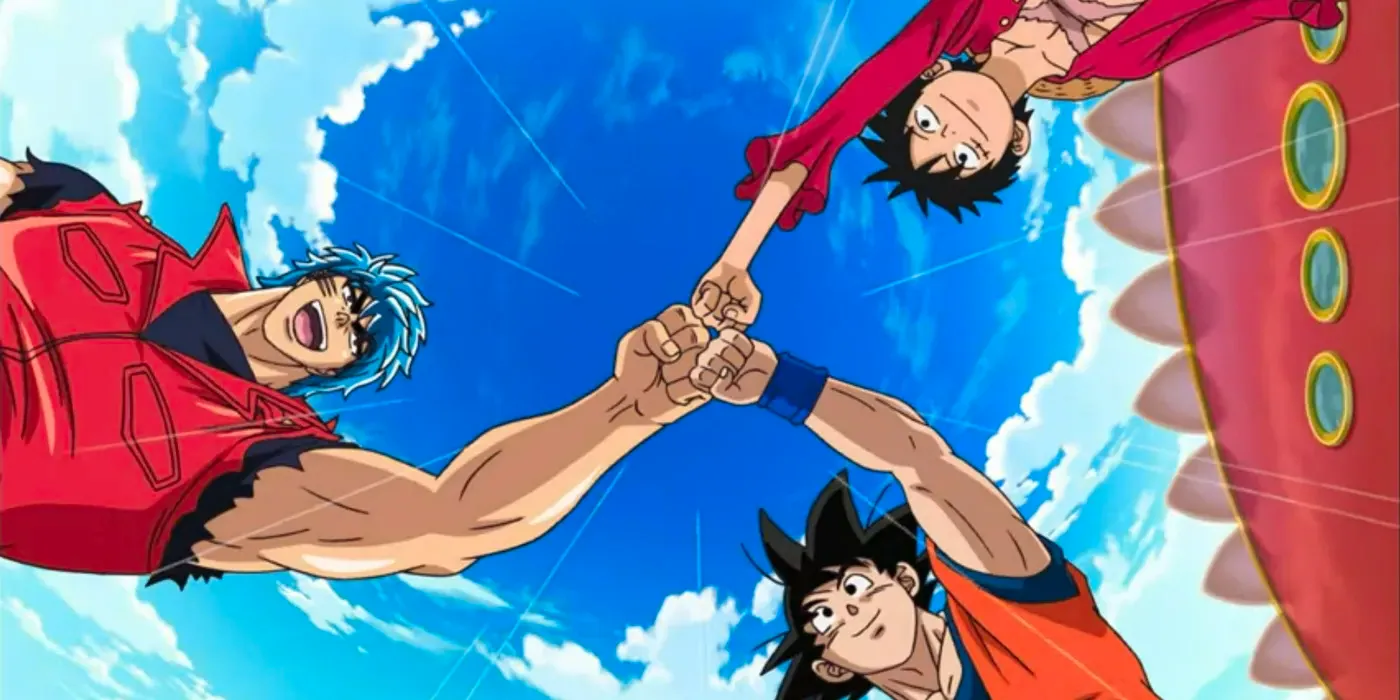 Dragon-Ball-One-Piece-Toriko-crossover Image