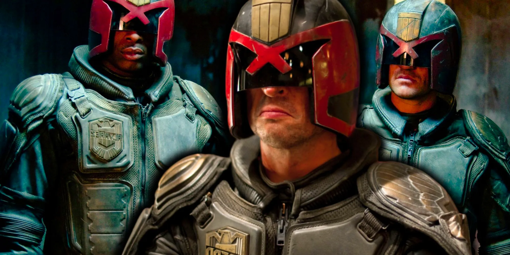 Dredd and some of the other judges in Dredd (2012) Image